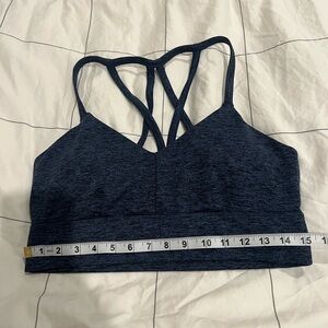 JOYLAB women’s Strappy Sports Bra - Navy Blue
